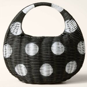 NWT polka dot wicker crescent bag Kate Spade X Target